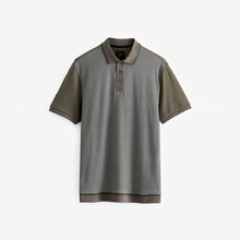 Load image into Gallery viewer, Brown Micro Print Polo Shirt