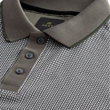 Load image into Gallery viewer, Brown Micro Print Polo Shirt
