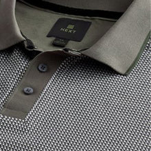Load image into Gallery viewer, Brown Micro Print Polo Shirt