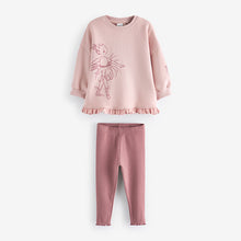 Load image into Gallery viewer, Pink Fairy Frill Hem Sweater & Leggings Set (3mths-5yrs)