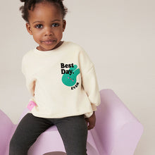 Load image into Gallery viewer, Cream Sweatshirt & Leggings Set (3mths-5yrs)