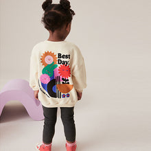 Load image into Gallery viewer, Cream Sweatshirt & Leggings Set (3mths-5yrs)