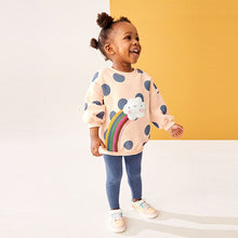 Load image into Gallery viewer, Navy Blue Sweatshirt and Leggings Set (3mths-5yrs)