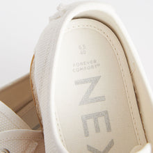 Load image into Gallery viewer, White Forever Comfort® Canvas Espadrille Flatform Trainers