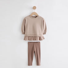 Load image into Gallery viewer, Neutral Pink Long Sleeve Top and Leggings Set (3mths-6yrs)