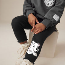 Load image into Gallery viewer, Charcoal Grey Disney 101 Dalmations Long Sleeve 100% Cotton Top And Leggings Set (3mths-6yrs)