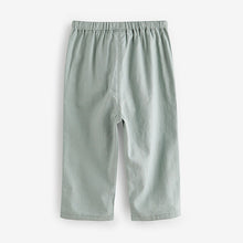 Load image into Gallery viewer, Sage Green Loose Fit Pull-On Linen Blend Trousers