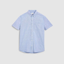 Load image into Gallery viewer, Light Blue Regular Fit Short Sleeve Oxford Shirt