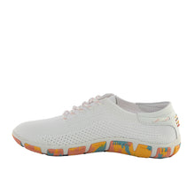 Load image into Gallery viewer, Women's Tennis Shoes Comfort Recycled Textile White Pink Sole