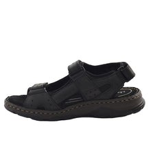 Load image into Gallery viewer, Men's Comfort Sandals Ortholite Black and Brown Leather