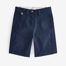 Load image into Gallery viewer, Navy Chino Knee Length Shorts