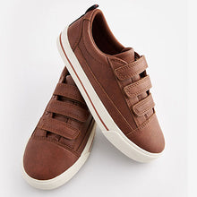 Load image into Gallery viewer, Tan Brown Strap Touch Fastening Shoes
