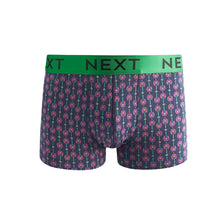 Load image into Gallery viewer, Navy Blue Bird Pattern Geo Hipsters Boxers 4 Pack