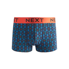 Load image into Gallery viewer, Navy Blue Bird Pattern Geo Hipsters Boxers 4 Pack