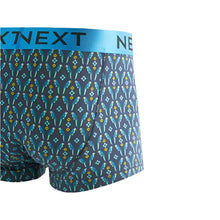 Load image into Gallery viewer, Navy Blue Bird Pattern Geo Hipsters Boxers 4 Pack
