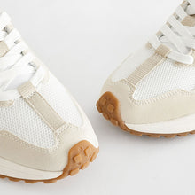 Load image into Gallery viewer, White Neutral Lace-Up Chunky Trainers