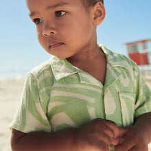 Load image into Gallery viewer, Mint Green 100% Cotton Short Sleeve Printed Shirt