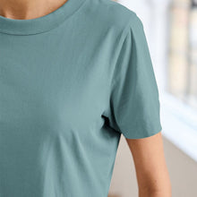 Load image into Gallery viewer, Blue Essential Pure Cotton Short Sleeve Crew Neck T-Shirt