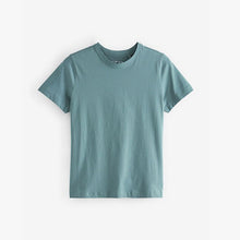 Load image into Gallery viewer, Blue Essential Pure Cotton Short Sleeve Crew Neck T-Shirt
