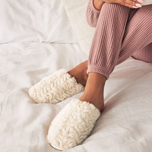Load image into Gallery viewer, Neutral Faux Fur Mule Slippers