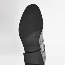 Load image into Gallery viewer, Black Standard Fit Leather Derby Brogues