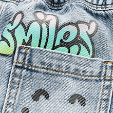 Load image into Gallery viewer, Light Blue Denim 100% Cotton Graffiti Print Jeans (3mths-5-6yrs)