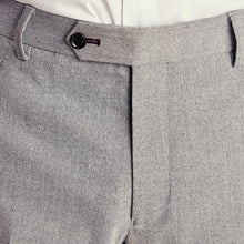 Load image into Gallery viewer, Grey Slim Fit Herringbone Suit Trousers