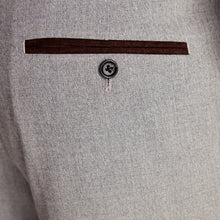 Load image into Gallery viewer, Grey Slim Fit Herringbone Suit Trousers