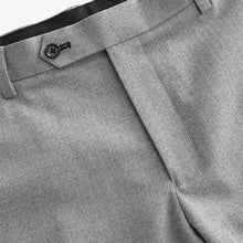 Load image into Gallery viewer, Grey Slim Fit Herringbone Suit Trousers