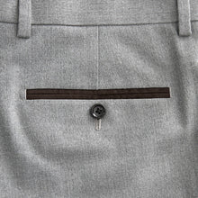 Load image into Gallery viewer, Grey Slim Fit Herringbone Suit Trousers