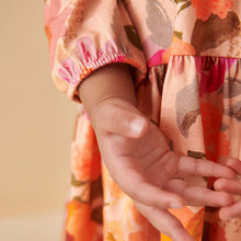 Load image into Gallery viewer, Pink Floral Long Sleeve Jersey Dress (3mths-6yrs)