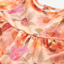 Load image into Gallery viewer, Pink Floral Long Sleeve Jersey Dress (3mths-6yrs)