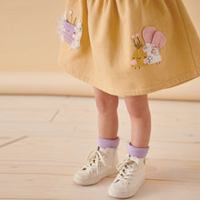 Load image into Gallery viewer, Yellow Character Long Sleeve Jumper Dress (3mths-6yrs)