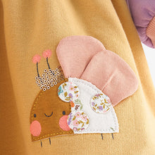 Load image into Gallery viewer, Yellow Character Long Sleeve Jumper Dress (3mths-6yrs)