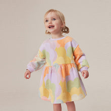 Load image into Gallery viewer, Lilac Rainbow Long Sleeve Jumper Dress (3mths-6yrs)