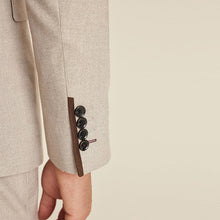 Load image into Gallery viewer, Neutral Slim Fit Herringbone Suit Jacket