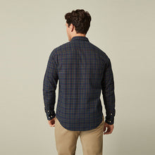 Load image into Gallery viewer, Navy Blue Check Long Sleeve Shirt