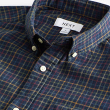 Load image into Gallery viewer, Navy Blue Check Long Sleeve Shirt