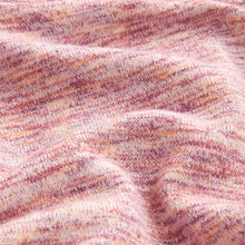 Load image into Gallery viewer, Pink Spacedye Cosy Lightweight Soft Touch Sleeve Detail Crew Neck Jumper