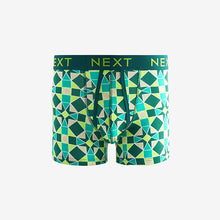 Load image into Gallery viewer, Tile Print Geo 4 pack A-Front Boxers