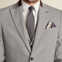 Load image into Gallery viewer, Grey Slim Fit Herringbone Suit Jacket