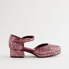 Load image into Gallery viewer, Purple Glitter Platform Heel Occasion Shoes