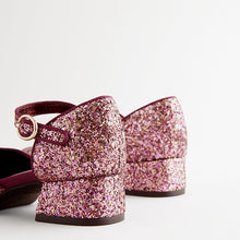Load image into Gallery viewer, Purple Glitter Platform Heel Occasion Shoes
