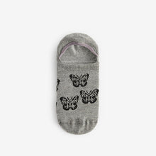 Load image into Gallery viewer, Monochrome Butterfly Invisible Socks 4 Pack