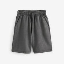 Load image into Gallery viewer, Grey Relaxed Washed Jersey Shorts