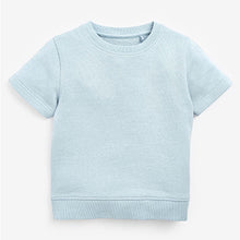 Load image into Gallery viewer, Light Blue Plain Sweat T-Shirt And Shorts Set (3mths-6yrs)