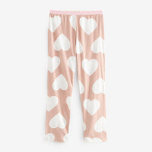 Load image into Gallery viewer, Pale Pink Heart Cotton Short Sleeve Pyjamas