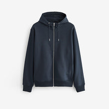 Load image into Gallery viewer, Navy Blue Zip Through Hoodie