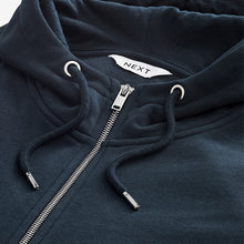 Load image into Gallery viewer, Navy Blue Zip Through Hoodie