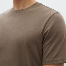 Load image into Gallery viewer, Brown Neutral Regular Fit Essential 100% Cotton Crew Neck T-Shirt